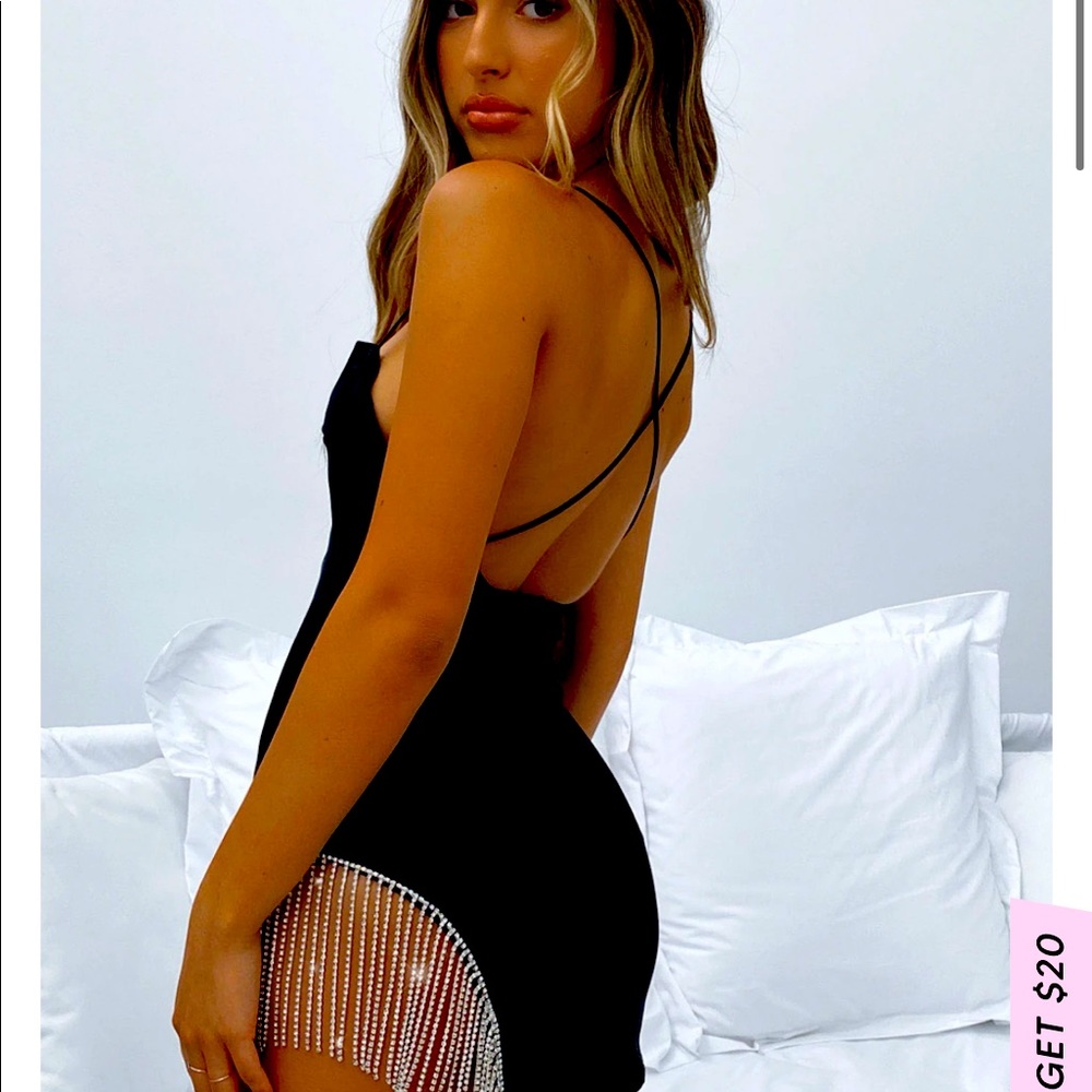 Black mini dress from white fox boutique worn once
